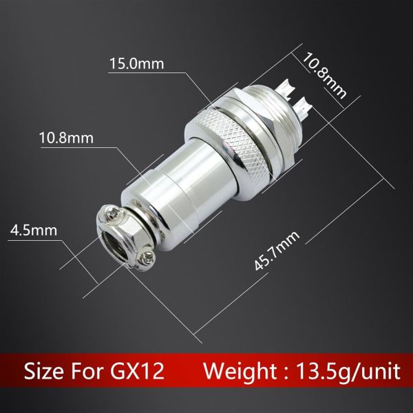 Mike Konnektör 12mm Erkek+Dişi