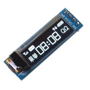 0.91'' 128x32 Oled Lcd Ekran SSD1306 - I2C Beyaz