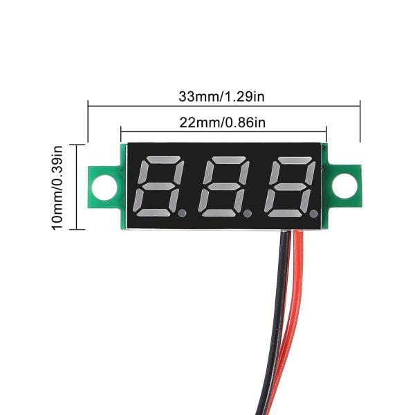 Mini Voltaj Göstergesi  2.5V - 30V Voltmetre 0.28 İnç
