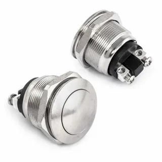 PBS28B Metal Buton Bombeli SPST-NO  2A/250VAC  IP40  Ø19mm