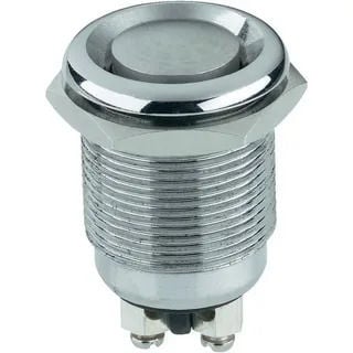 PBS28B-3 Metal Buton  SPST-NO  2A/250VAC  IP40  Ø19mm
