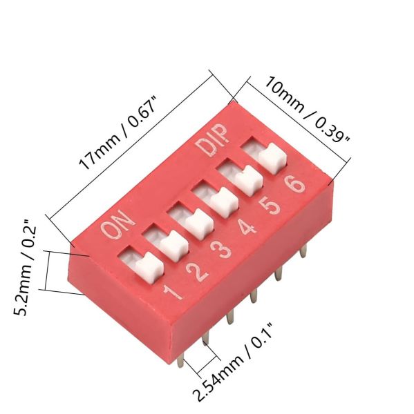 6 Pin Dip Switch 2.54mm