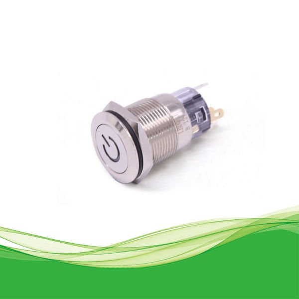 19mm Metal Anahtar Kırmızı 12V DC IP65