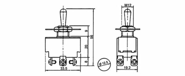 KN-3 Büyük Boy Toogle Anahtar ON-OFF-ON 6P  DPDT