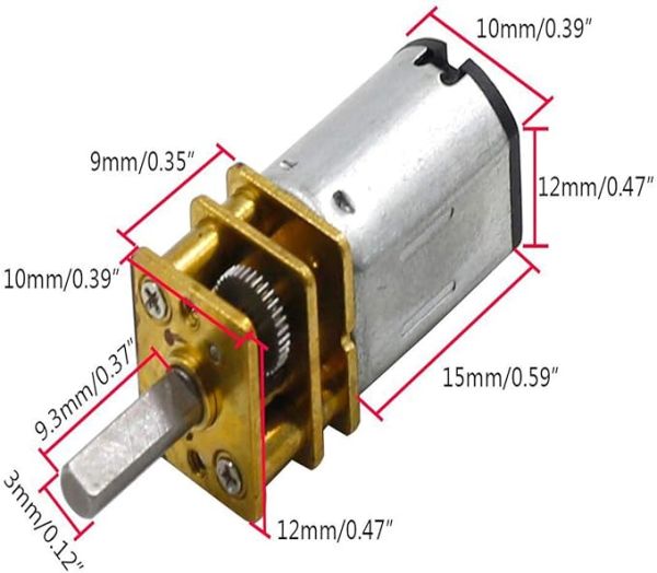 6v 100 Rpm Metal Redüktörlü Motor