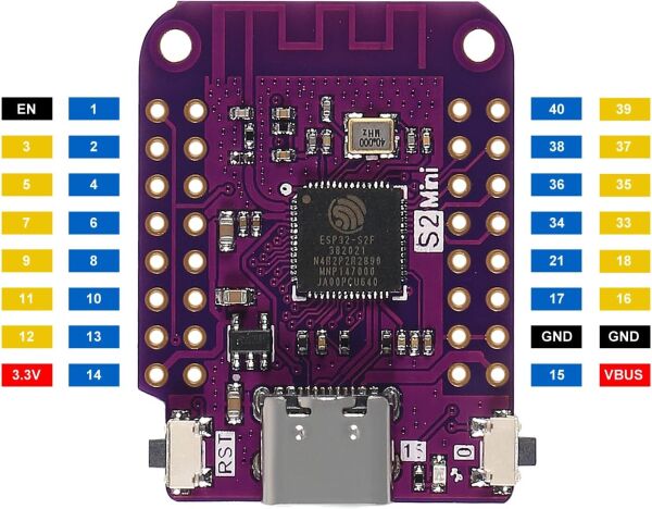 ESP32 S2 Mini V1.0 WiFi Geliştirme Kartı - Type-C