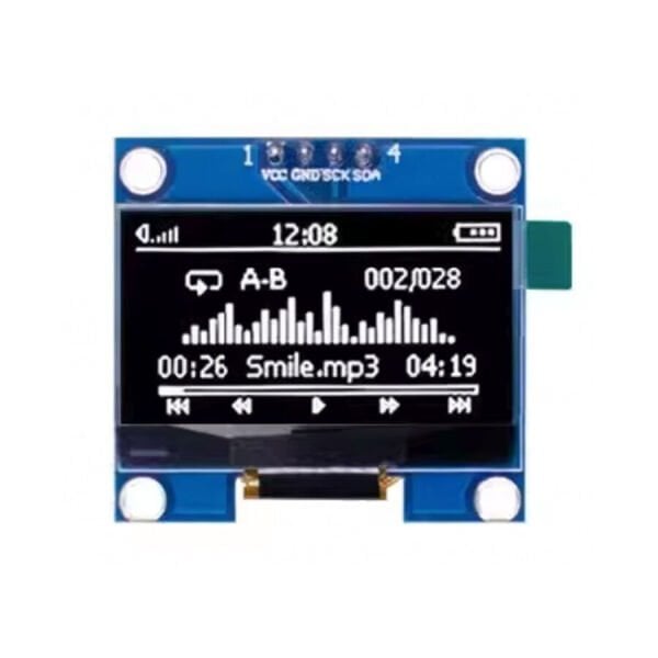 1.3 inç 128x64 4 Pin OLED Ekran Modülü SSD1306 I2C Beyaz