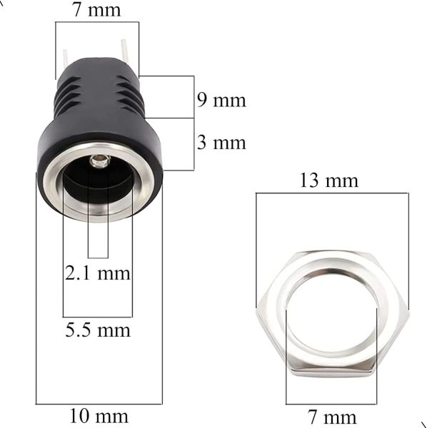 2.1mm Şase Tipi Power Konnektörü