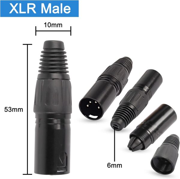 4 Pin Canon  XLR Erkek Fiş Konnektörü