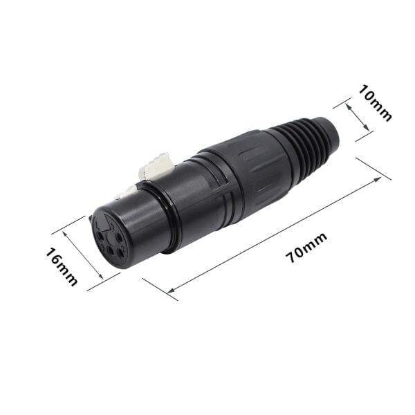 4 Pin Canon XLR Dişi Fiş Konnektörü
