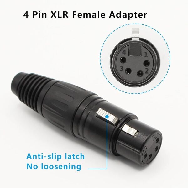 4 Pin Canon XLR Dişi Fiş Konnektörü