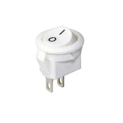 Mini Yuvarlak Switch - ON-OFF-12mm - Beyaz