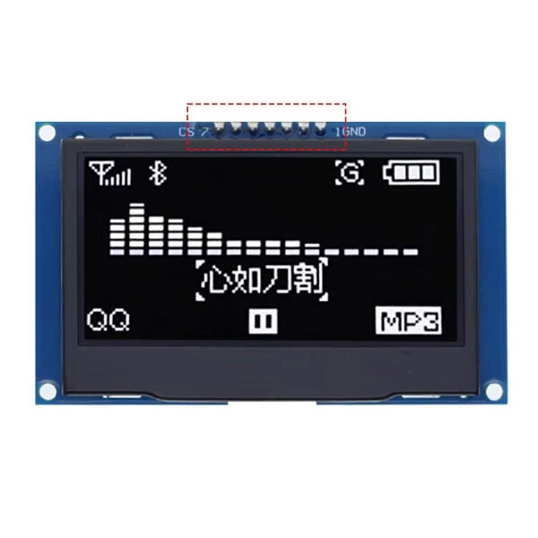 2.42 128X64 SSD1309 7 Pinli SPI/I2C Beyaz  OLED LCD