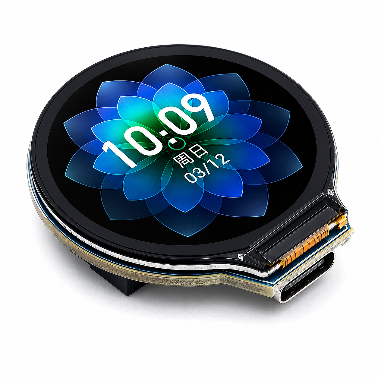 Waveshare ESP32-S3 1.28 İnç Yuvarlak IPS LCD WiFi Bluetooth Geliştirme Kartı – 32-Bit LX7 Çift Çekirdekli İşlemci, GC9A01 LCD Sürücülü