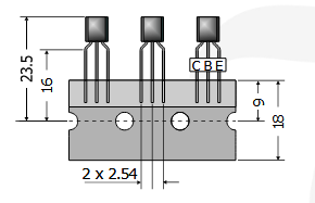 2N5551 TO-92 NPN Transistörü 0.6A , 180V