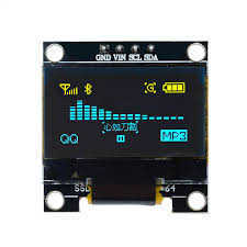 0.96'' 128x64 4 Pin Oled Grafik Lcd Ekran - SSD1306 - I2C Sarı-Mavi